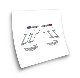 Triumph TT600 Motorbike Sticker White And Grey - Star Sam