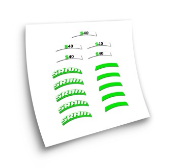 Naklejki na obręcze rowerowe Sram S40-40mm - Star Sam