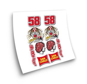 Autocollant Pour Motos Marco Simoncelli 58 Moto GP - Star Sam