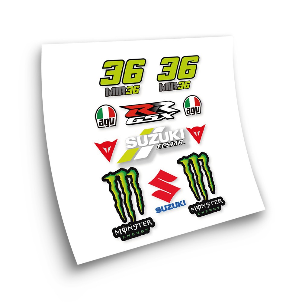 Moto GP Joan Mir Suzuki Monster Motorbike Stickers  - Star Sam