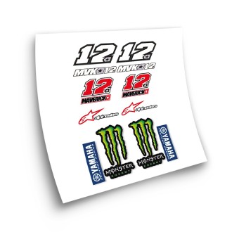 Moto GP Maverick Viñales 12 Motorbike Stickers  - Star Sam