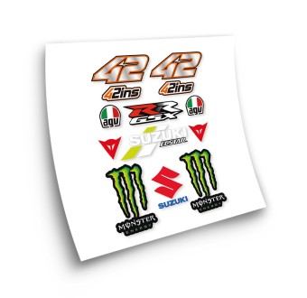 Moto GP Alex Rins Suzuki Monster Motorbike Stickers  - Star Sam