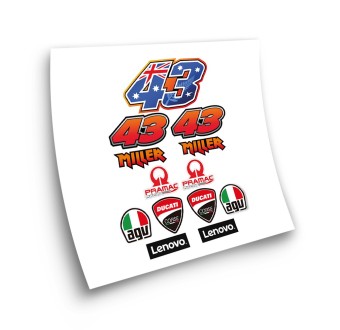 Moto GP Jack Miller Pramac Lenovo Motorbike Stickers - Star Sam