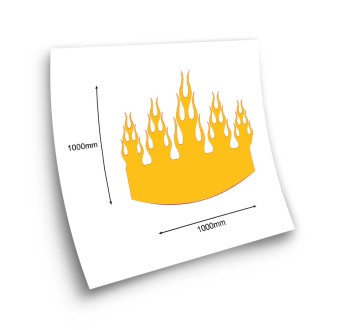 Juego De Pegatinas Para Capó De Coche De Llamas De Fuego 9 - Star Sam