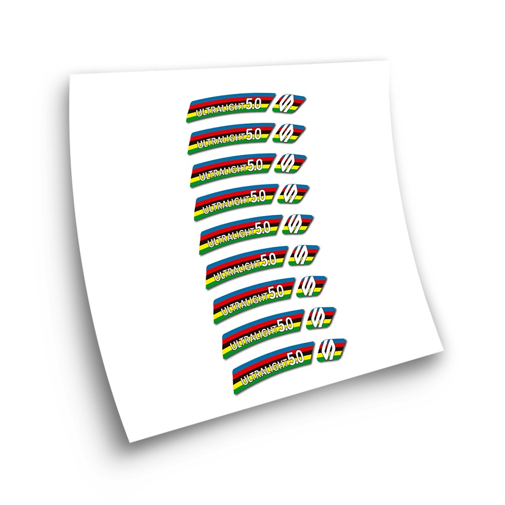 Speedsix World Cup 50mm Rims Bike Sticker Multicoloured - Star Sam