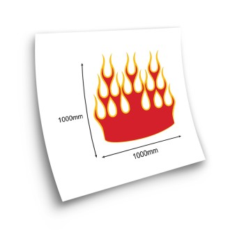 Flames Of Fire Car Bonnet Sticker Set 10 - Star Sam