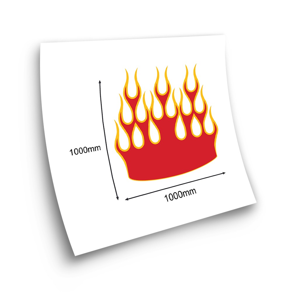 Flames Of Fire Car Bonnet Sticker Set 10 - Star Sam