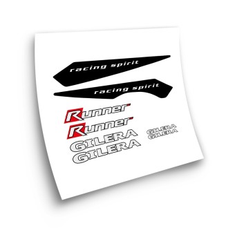 Gilera Black-White Kit Runner 2 Motorbike Stickers - Star Sam