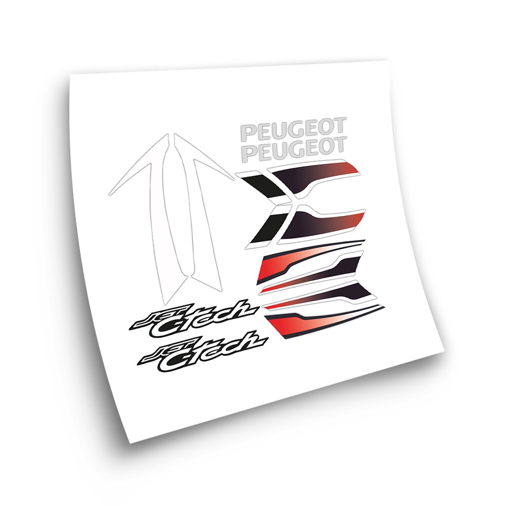 Autocollants Pour Motos Scooter Peugeot Jet CTech Rouge - Star Sam