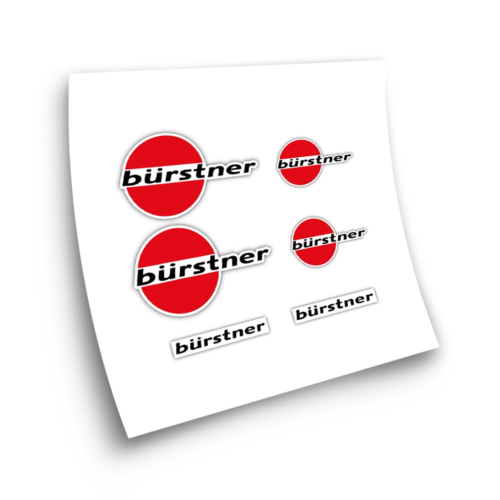 Burstner 6 Stickers Red Colour Camper Van Stickers - Star Sam