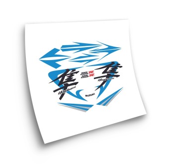 Suzuki Hayabusa Mod2 Motorbike Stickers 2009 White - Star Sam