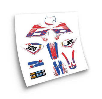 Gas Gas EC Motorbike Stickers 2002-2006 Red And Blue - Star Sam