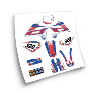 Gas Gas EC Mod 2 Motorbike Stickers 2002-06 Red-Blue - Star Sam