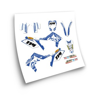 Stickers Moto Gas Gas EC Ano 2012 a 2017 Modelo 3 Azul - Star Sam