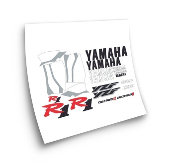 Αυτοκόλλητα μοτοσικλέτας Yamaha YZF R1 Έτος 1999 έως 2000 Κόκκινο - Star Sam