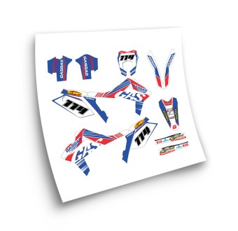 Stickers Moto Gas Gas Ano CE 2012 a 2017 Vermelho e Azul - Star Sam