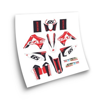 Stickers Moto Gas Gas Ano CE 2010 a 2011 Vermelho - Star Sam