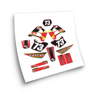 Stickers Moto Gas Gas Ano CE 1998 a 2001 Modelo 4 Vermelho - Star Sam