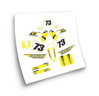 Autocollant Motos Gas Gas EC Modele 3 1998-01 Jaune - Star Sam