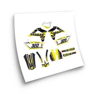 Autocollant Motos Gas Gas EC Modele 3 2007 a 2009 Jaune - Star Sam