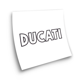 Ducati  Logo Motorbike Sticker Black And White - Star Sam