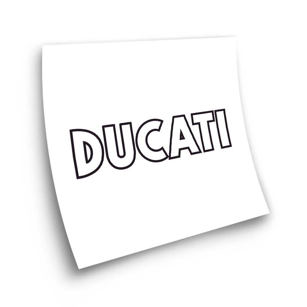 Ducati  Logo Motorbike Sticker Black And White - Star Sam