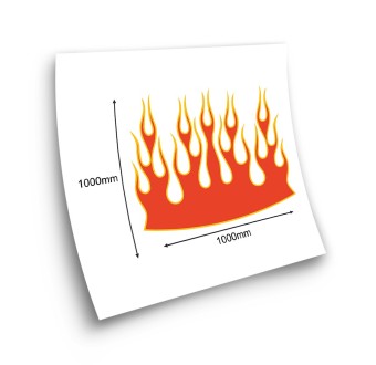 Juego De Pegatinas Capó De Coche De Llamas De Fuego Mod.15 - Star Sam