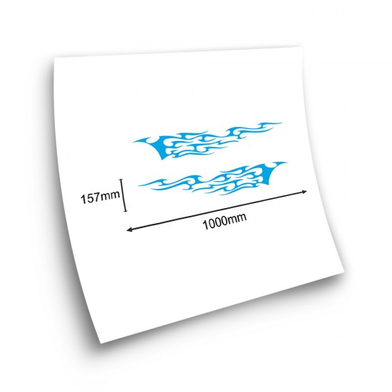 Conjunto De Autocolantes De Chamas De Fogo 5 - Star Sam