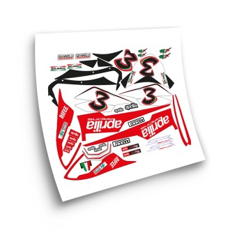 Aprilia SR 50 SBK 2010 Max Biaggi Motorbike Stickers  - Star Sam