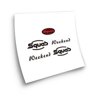 Peugeot Squab Weekend Yellow-Red Motorbike Stickers - Star Sam