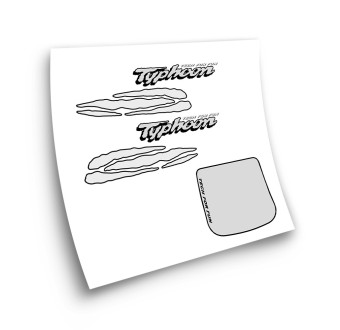 Piaggio Typhoon  Motorbike Stickers  Grey And Black - Star Sam