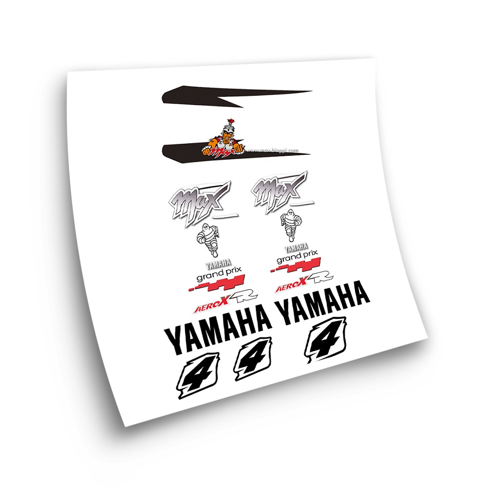 Yamaha Aerox R Max Biaggi Motorbike Stickers Red Colour - Star Sam