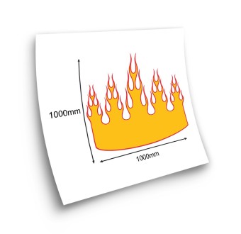 Set Di Adesivi Per Cofano Auto Fiamme Di Fuoco Mod.13 - Star Sam