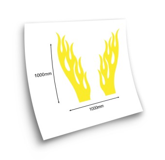 Flames Of Fire Car Bonnet Sticker Set Mod.11 - Star Sam