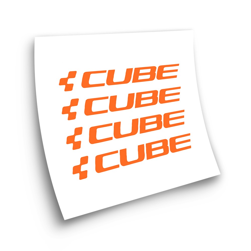 Fahrradrahmen Aufkleber Cube 4 Logos - Star Sam