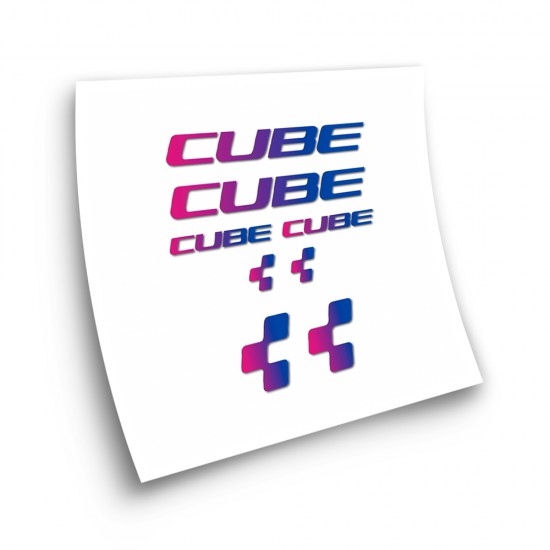 Cube X8 Degraded Bike Sticker Choose Your Colour - Star Sam