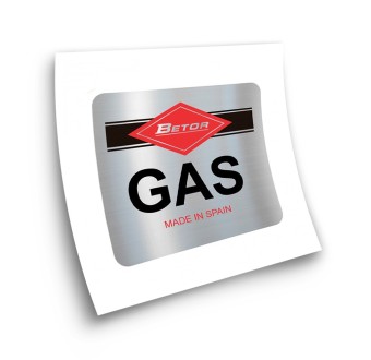 Betor Gas Chrome Made In Spain Motorbike Stickers  - Star Sam