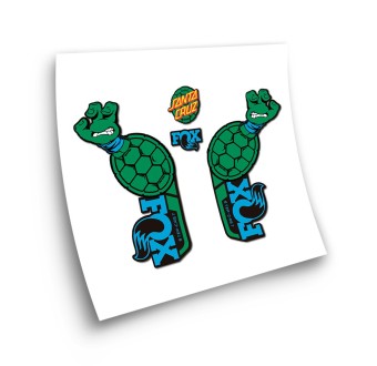 Fox Santa Cruz Ninja Turtles Fork Bike Sticker - Star Sam