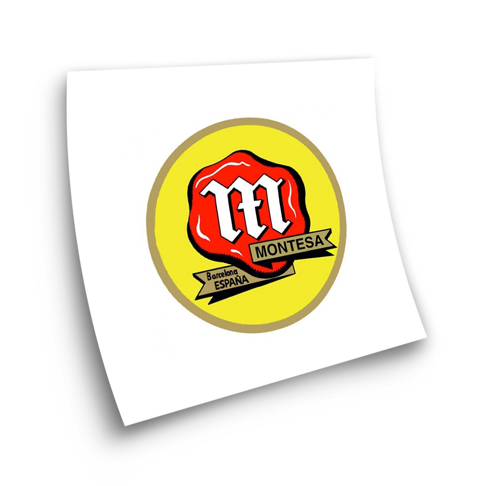 Klasyczne naklejki motocyklowe Montesa Logo 55mm - Star Sam