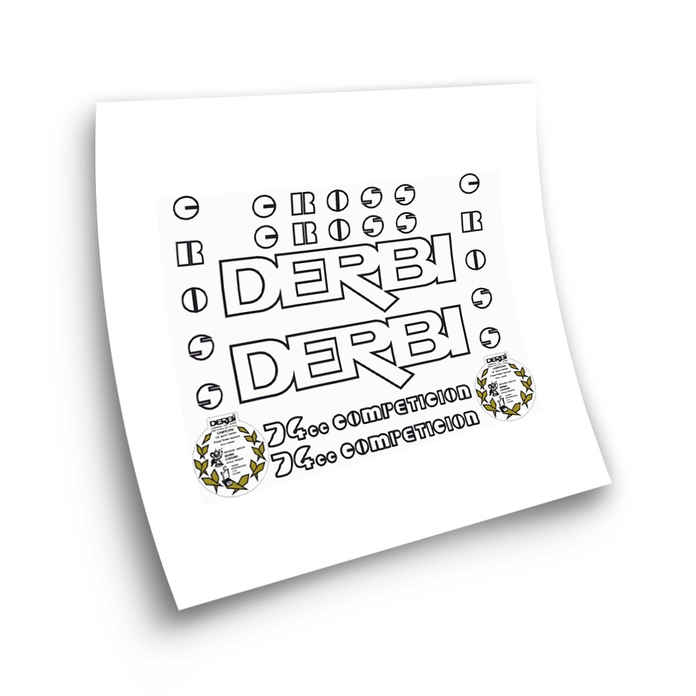 Autocolantes de Moto Derbi Cross 74 Sticker Set - Star Sam