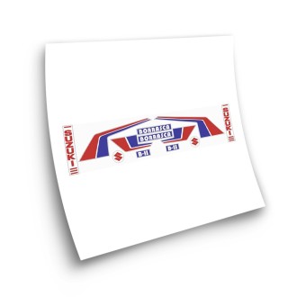 Suzuki Borrasca B2 Motorbike Stickers Blue And Red - Star Sam