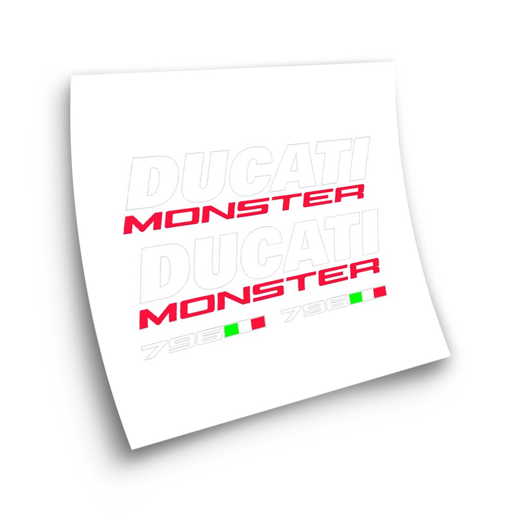 Autocollants Pour Moto Ducati Monster 796 Rouge - Star Sam