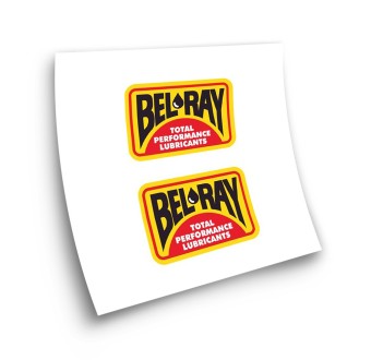 Bel Ray Red And Yellow Adhesive Motorbike Stickers  - Star Sam