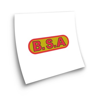 BSA Red And Yellow Adhesive Motorbike Stickers  - Star Sam