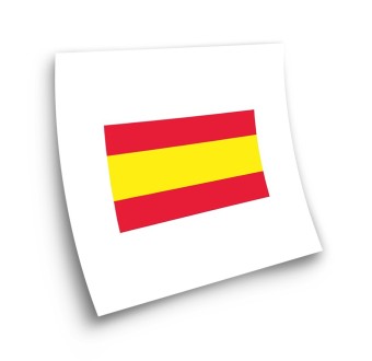 Autocollant Pour Motos Drapeau Espagne Sticker 4cm - Star Sam