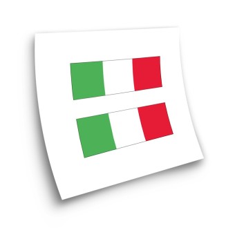 Autocollant Pour Motos Drapeau de l'Italie Sticker - Star Sam