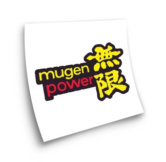 Adesivi Per Moto MUGEN POWER Sticker giallo e rosso - Star Sam