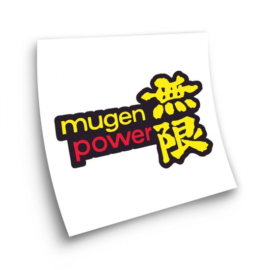 MUGEN POWER Αυτοκόλλητα μοτοσικλέτας κίτρινο και κόκκινο αυτοκόλλητο - Star Sam