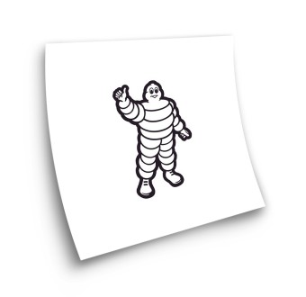 Michelin Sticky Doll White-Black Motorbike Stickers - Star Sam