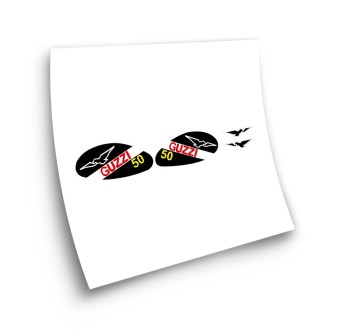 Guzzi Model Cangurito 50cc Motorbike Stickers  Black - Star Sam